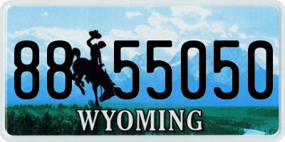 WY license plate 8855050