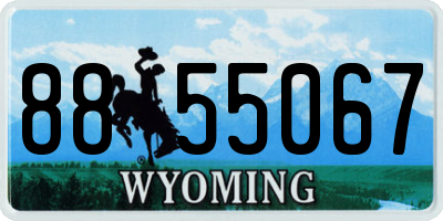 WY license plate 8855067