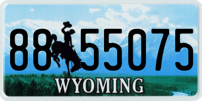 WY license plate 8855075