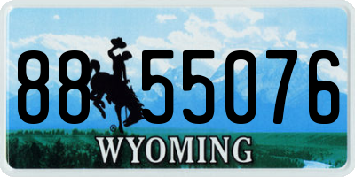 WY license plate 8855076