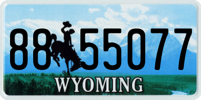 WY license plate 8855077
