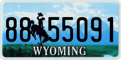 WY license plate 8855091