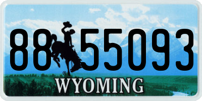 WY license plate 8855093