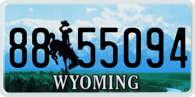 WY license plate 8855094