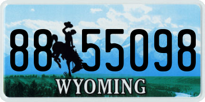 WY license plate 8855098