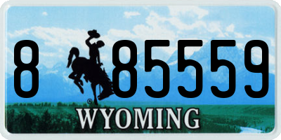 WY license plate 885559