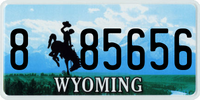 WY license plate 885656