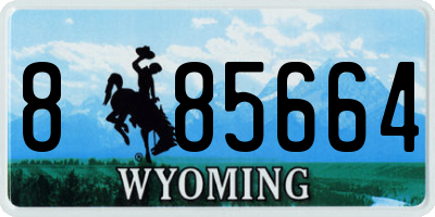 WY license plate 885664