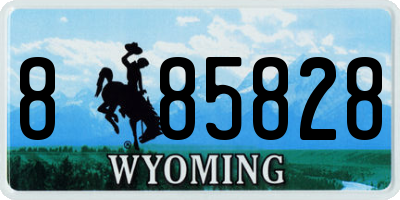 WY license plate 885828