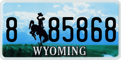 WY license plate 885868