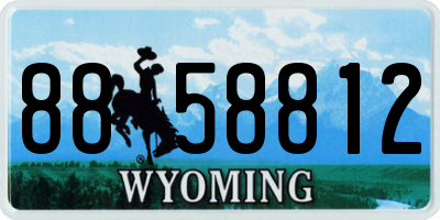 WY license plate 8858812