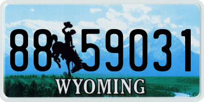 WY license plate 8859031