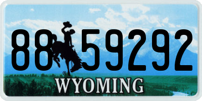 WY license plate 8859292