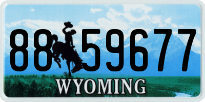 WY license plate 8859677