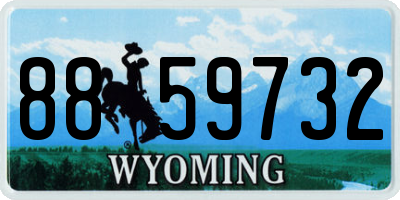 WY license plate 8859732