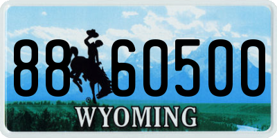 WY license plate 8860500