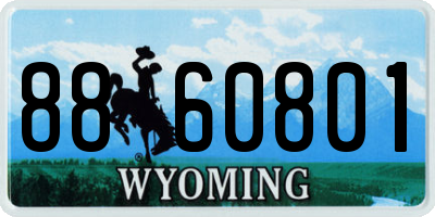WY license plate 8860801