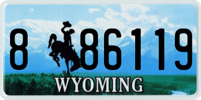 WY license plate 886119