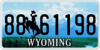 WY license plate 8861198
