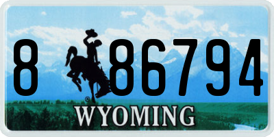 WY license plate 886794