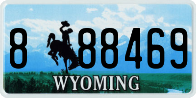 WY license plate 888469