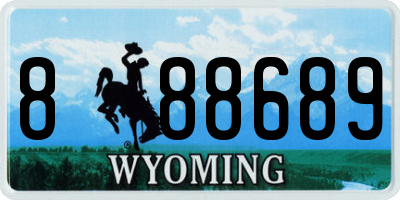 WY license plate 888689