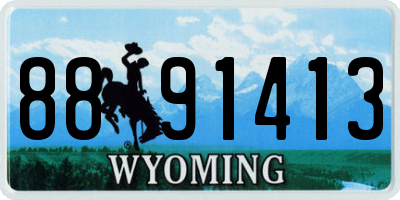 WY license plate 8891413
