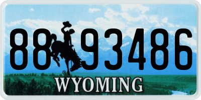 WY license plate 8893486