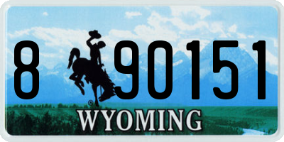 WY license plate 890151