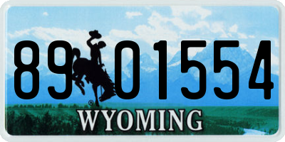 WY license plate 8901554