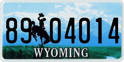 WY license plate 8904014