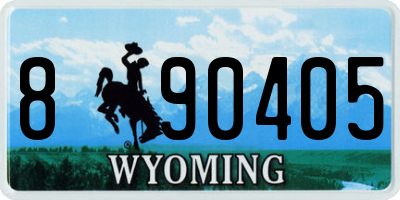 WY license plate 890405