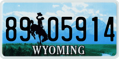 WY license plate 8905914