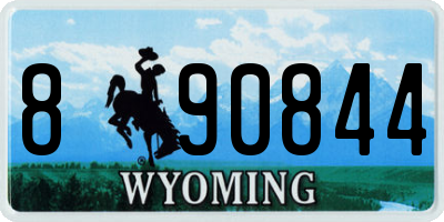 WY license plate 890844