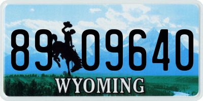WY license plate 8909640