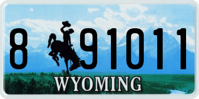 WY license plate 891011