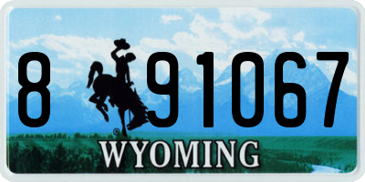 WY license plate 891067