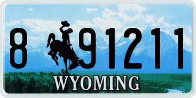 WY license plate 891211