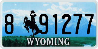 WY license plate 891277