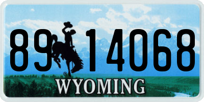 WY license plate 8914068