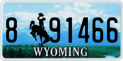 WY license plate 891466