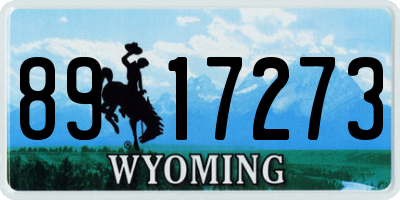 WY license plate 8917273