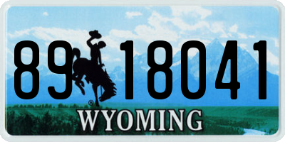 WY license plate 8918041
