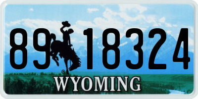 WY license plate 8918324