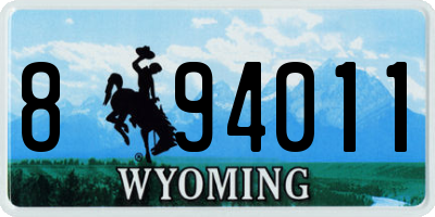 WY license plate 894011