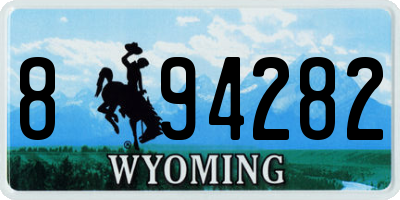 WY license plate 894282