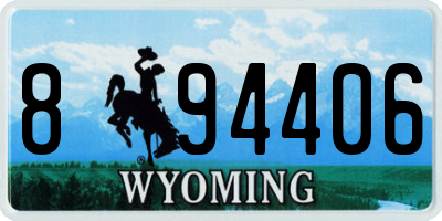 WY license plate 894406