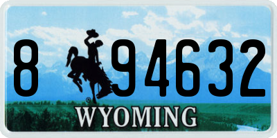 WY license plate 894632