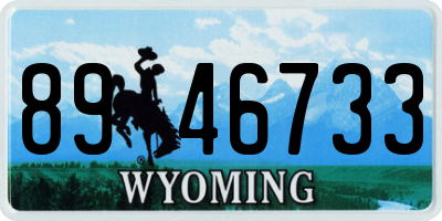 WY license plate 8946733