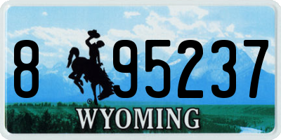 WY license plate 895237
